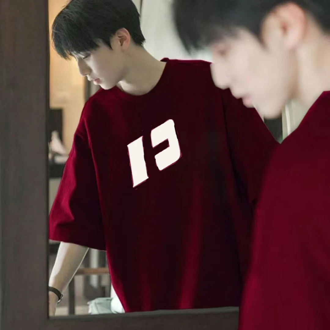 夏季重磅美式纯棉短袖男款男生2025新款潮流潮牌痞帅高街短袖T恤