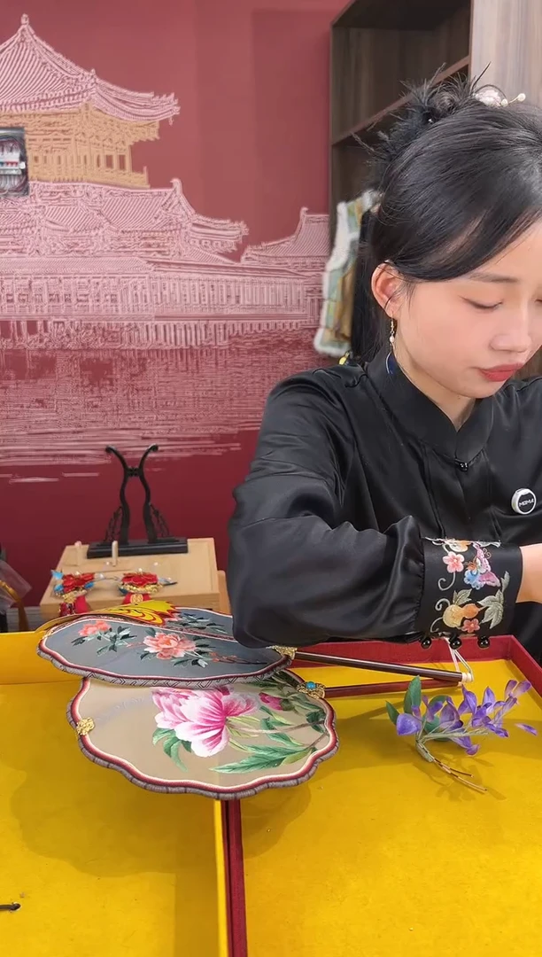 【闪购商品】刺绣XL 苏绣手工刺绣100桑蚕丝衬衫