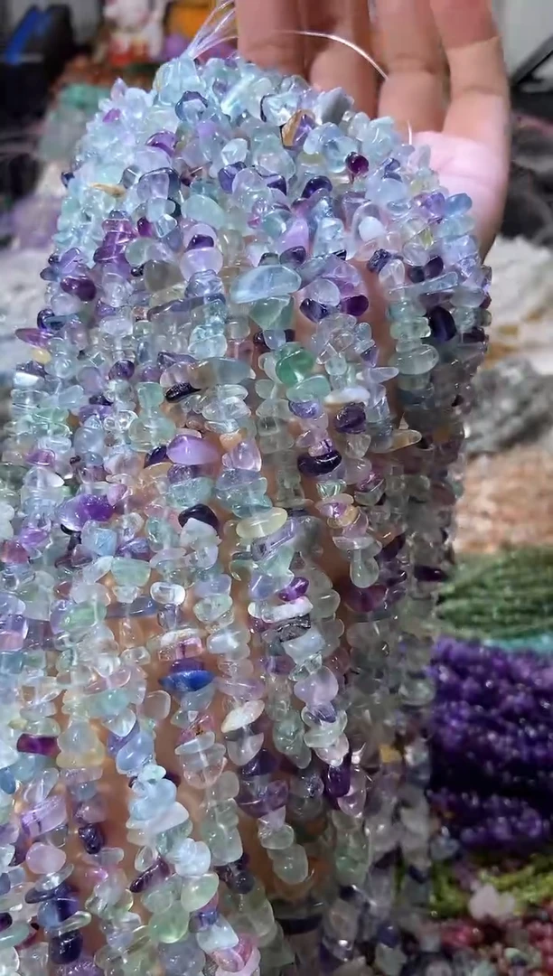 水晶珠宝半成品未镶嵌aaa浅萤