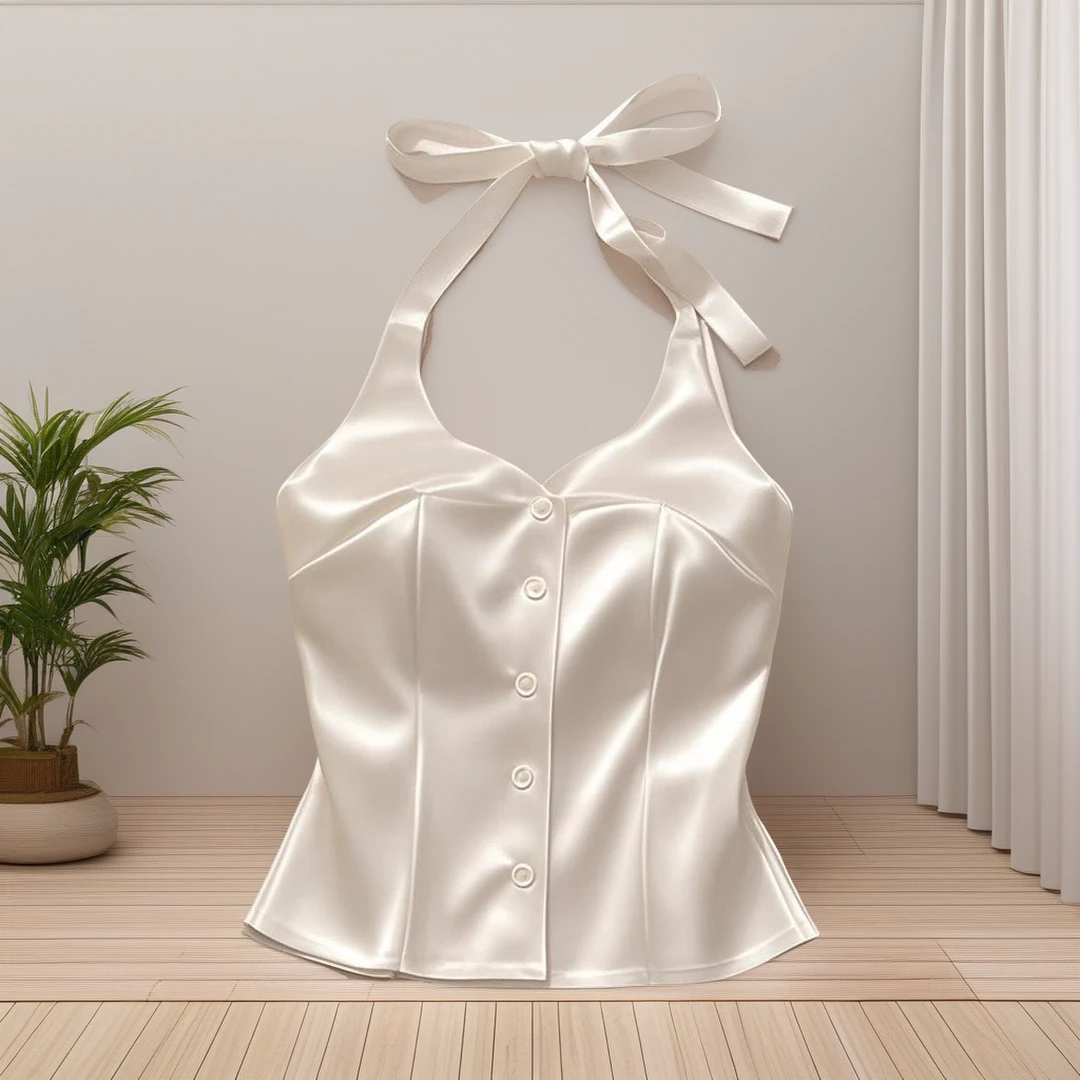 2025夏季新款独特魅力感时髦洋气高雅轻奢小众不挑搭配挂脖吊带女