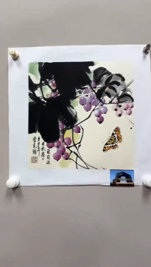 国画李克瑛-国画草虫1平尺