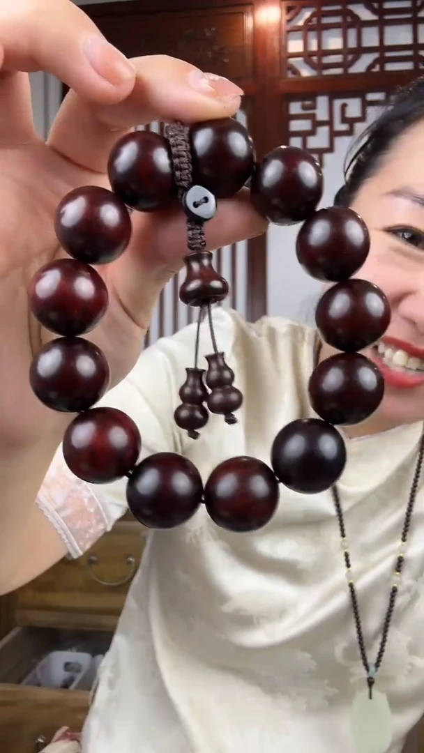 檀香紫檀（小叶紫檀）小叶紫檀卡1.8单圈手串