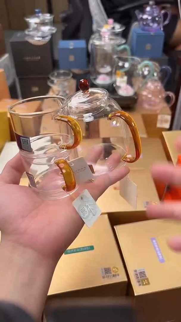@@禾器晶彩宴臣壶琥珀色+逸杯琥珀2只