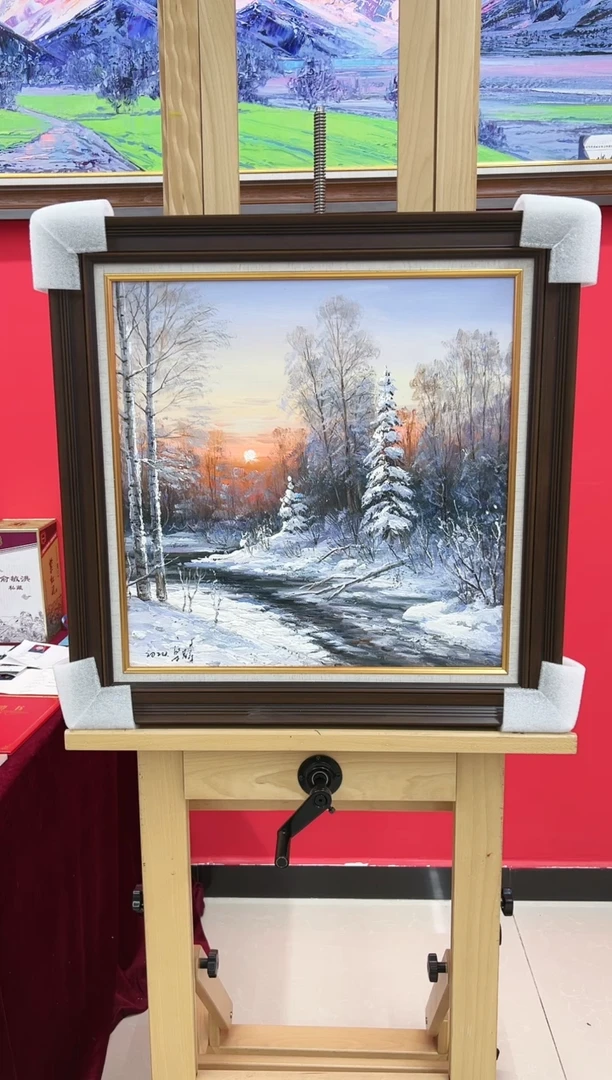 油画梁静-50*50尺寸-油画作品