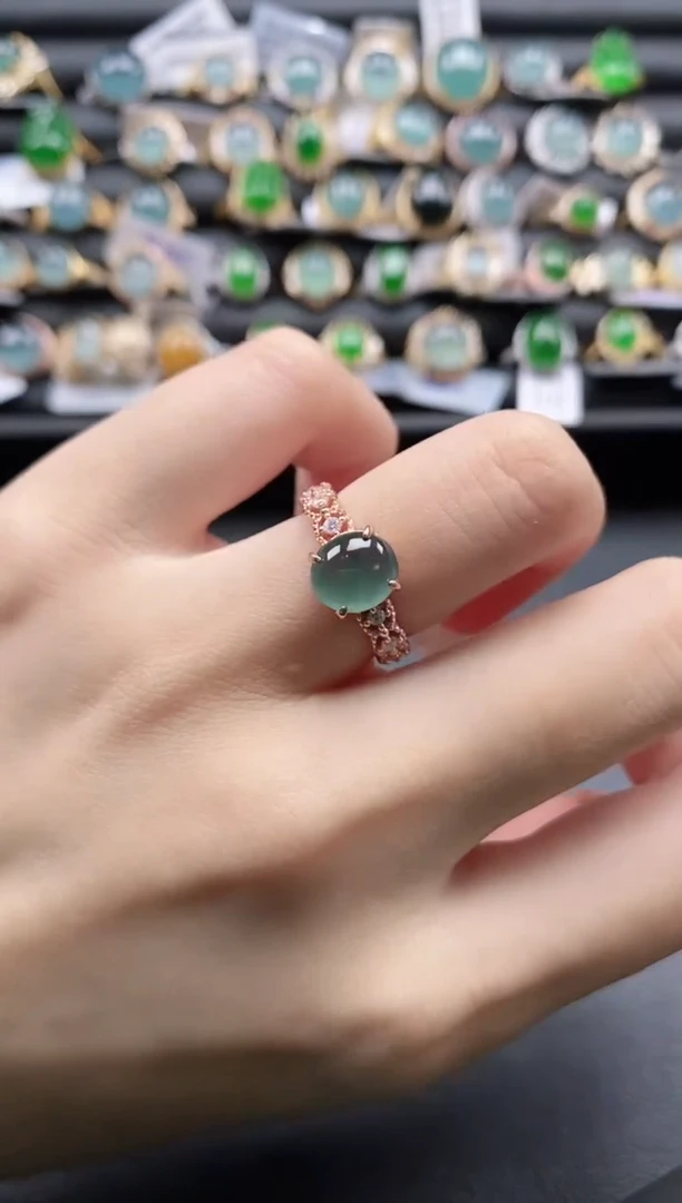 【闪购商品】翡翠戒指银S925镶嵌1111