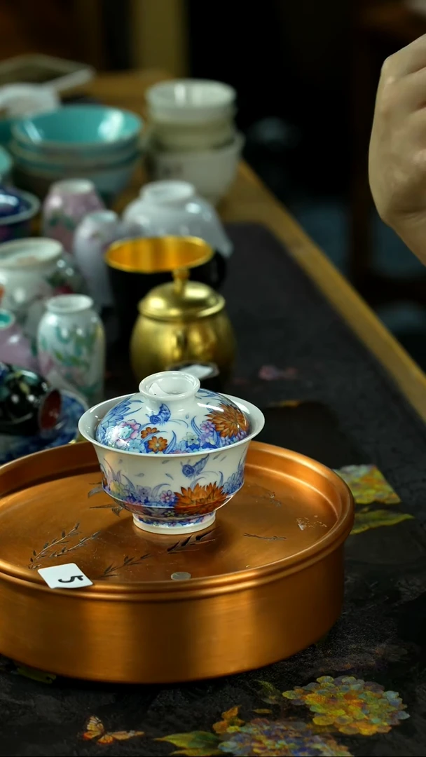 中秋国庆景德镇手绘瓷器