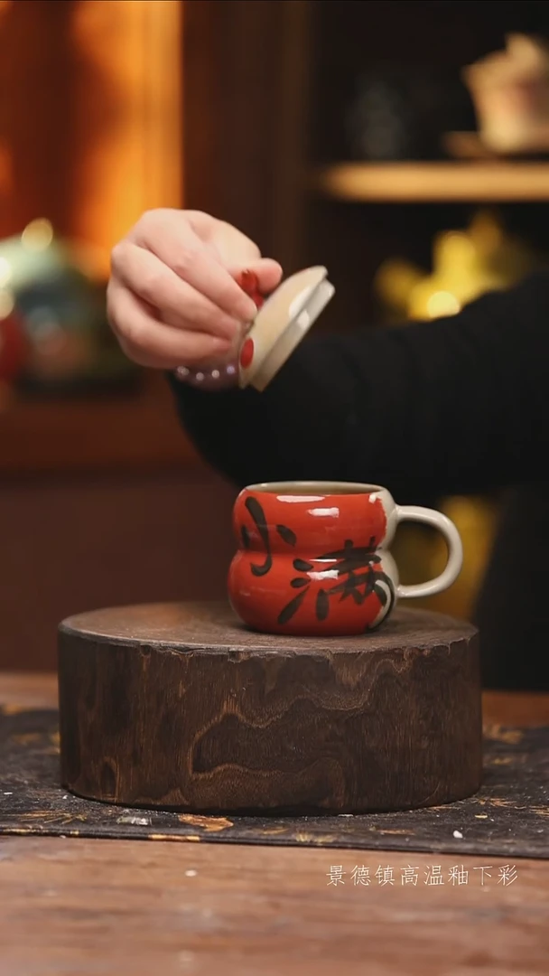 陶瓷景德镇高温釉下手绘陶瓷@L049@