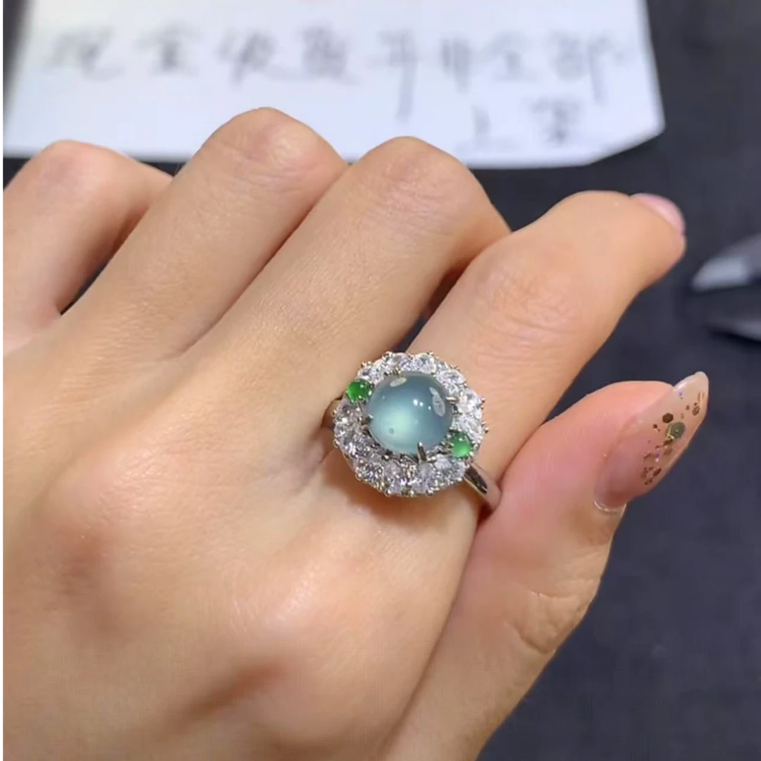 【逍遥】天然A货翡翠蛋面戒指*163/033/多样性发/1件