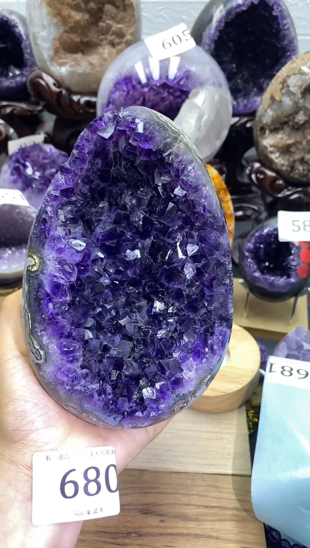 未镶嵌紫晶大型摆件（非配饰）680号龙蛋