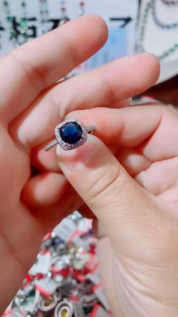 戒指蓝宝石未镶嵌蓝宝石