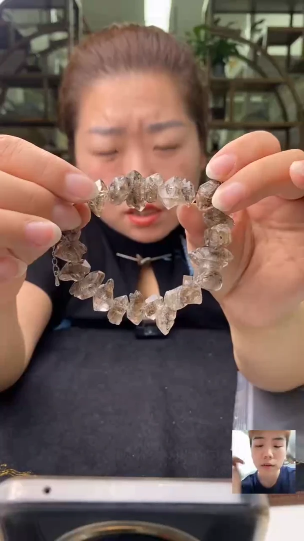 水晶珠宝半成品未镶嵌闪灵串D106