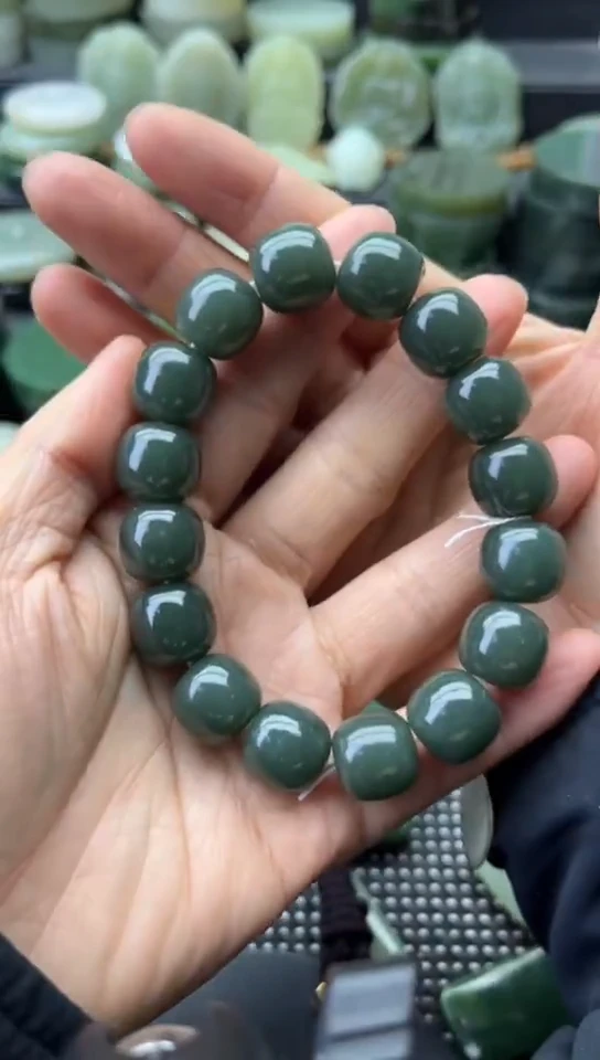 未镶嵌和田玉珠宝半成品手串