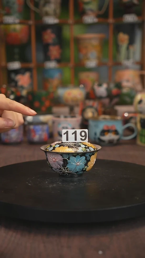紫砂油画手绘釉下彩119