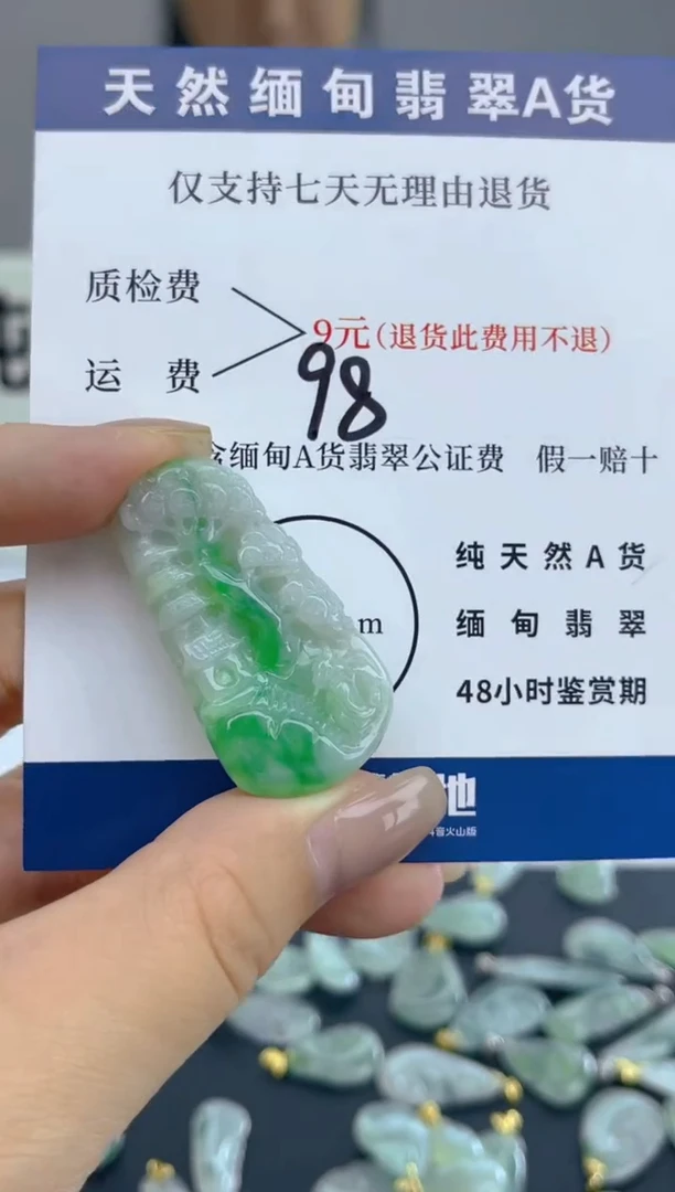 颈饰未镶嵌翡翠天然A货翡翠  98