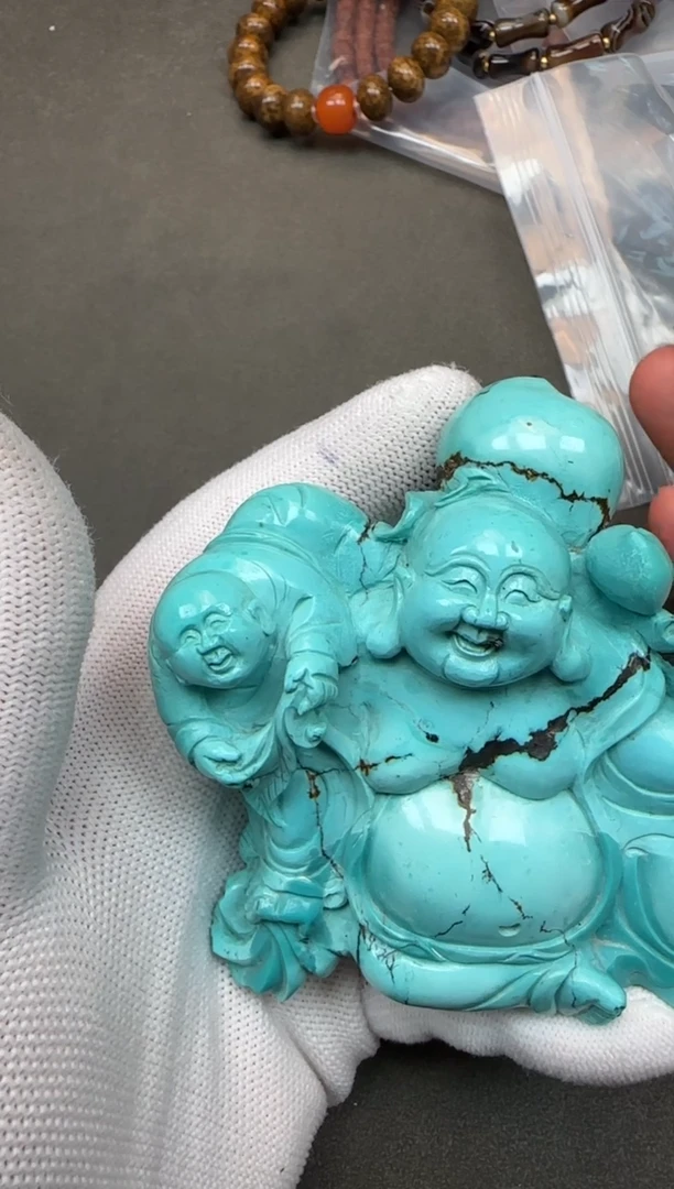 绿松石未镶嵌把件绿松石摆件