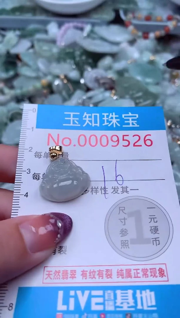 翡翠未镶嵌吊坠(不含链)9526