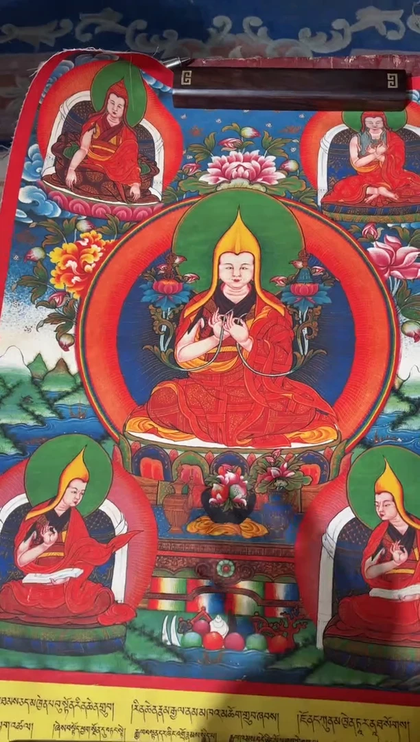 卷轴画龙妹的唐卡tk16