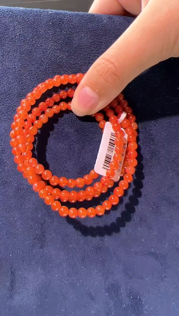 【闪购商品】南红玛瑙手串未镶嵌4.5mm保山南冰红手串4圈