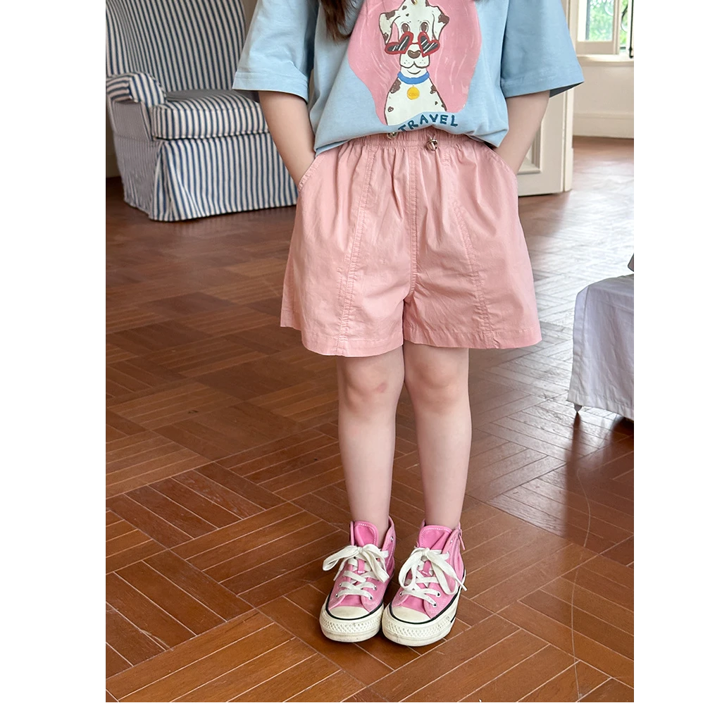 【速干 薄款】夏款儿童抽绳短裤男女童休闲运动拼接三分热裤25C158