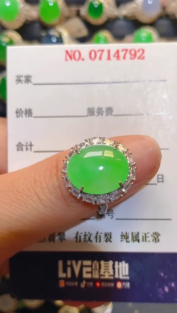 银S925镶嵌翡翠耳饰天然