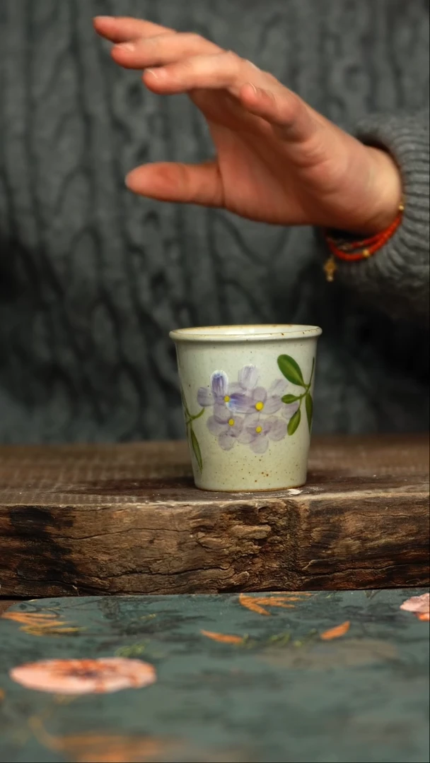 【闪购商品】杯釉下彩手工手绘同款陶器