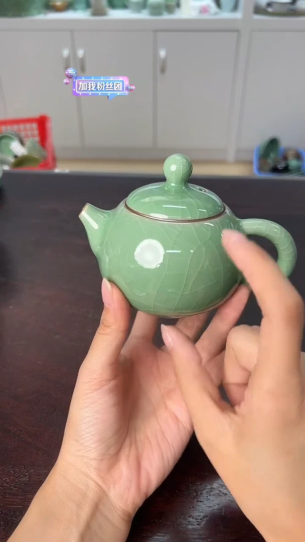 龙泉云间青瓷小米茶器