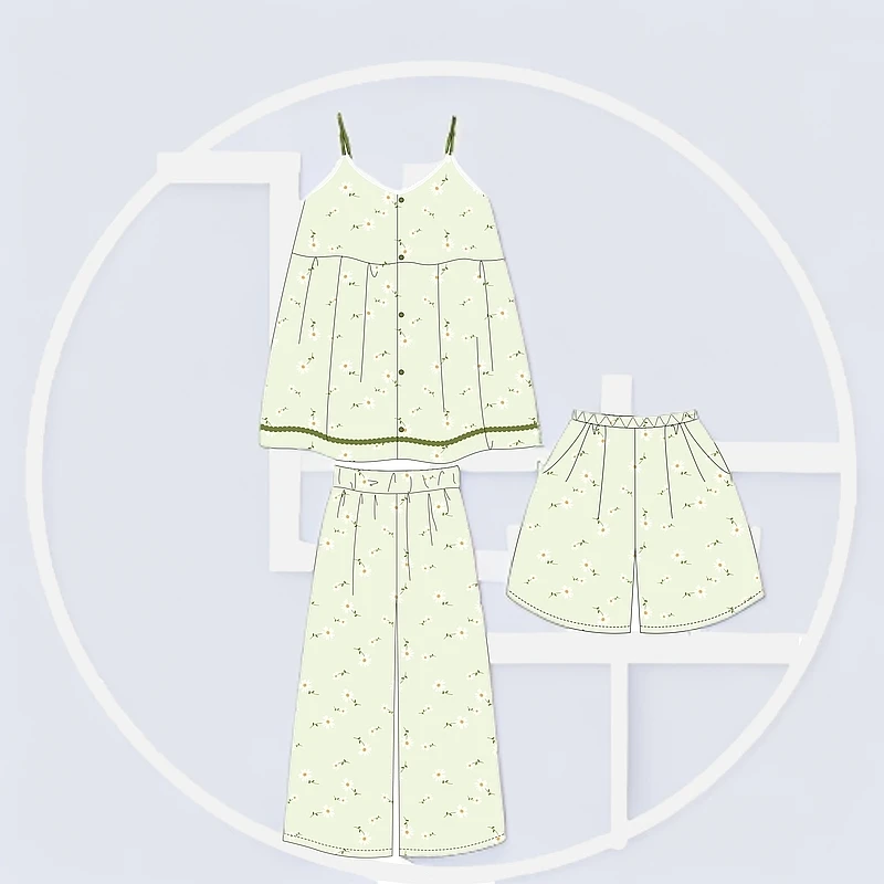 【S14三件套】夏季睡衣新款来袭，品牌尾货睡衣~