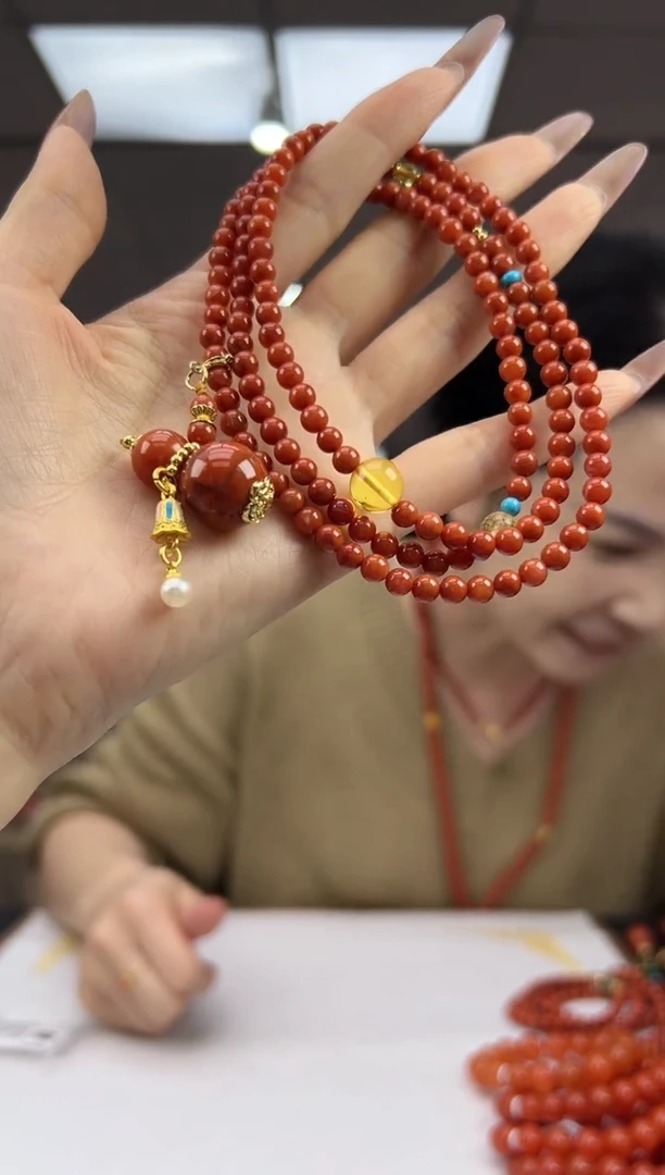 未镶嵌珠串南红玛瑙11.7-4mm（多样式）9622510299