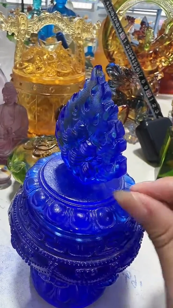 手工艺品琉璃626 摩尼宝瓶 古法琉璃  微瑕介意勿拍 不退不换