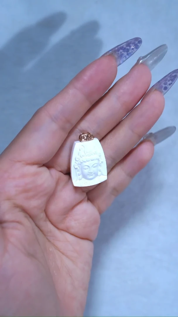 未镶嵌蜜蜡手链大师工漆瓷白观音