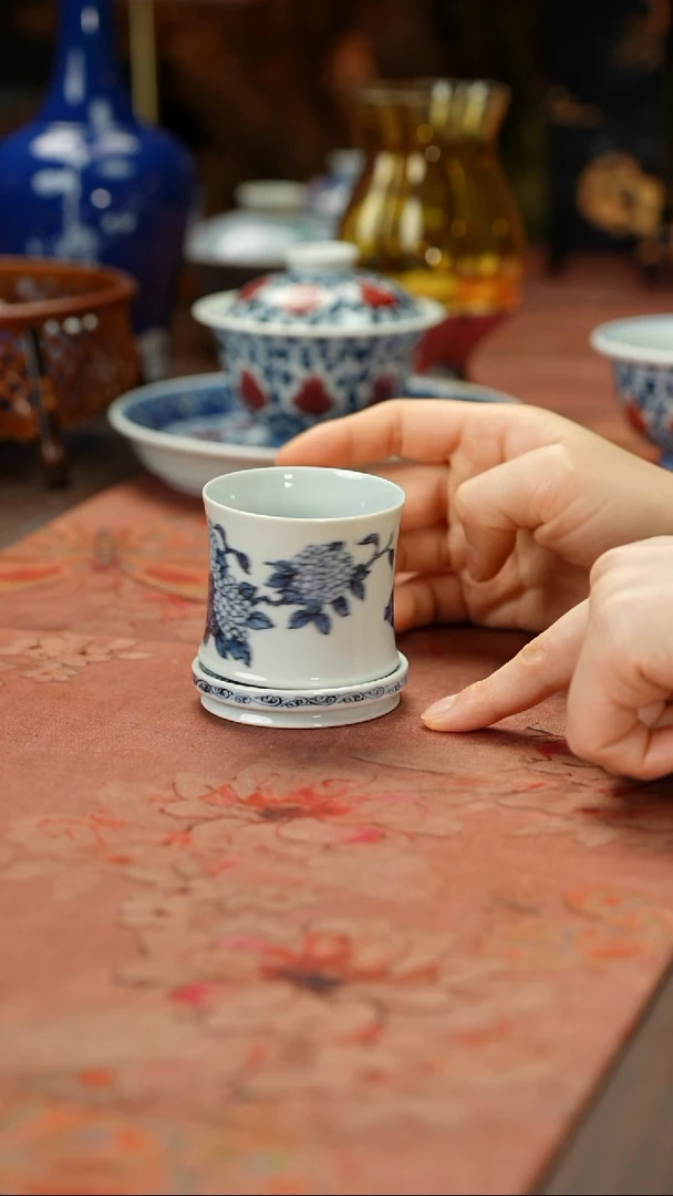 摆件两亩花卉转转杯买买买买