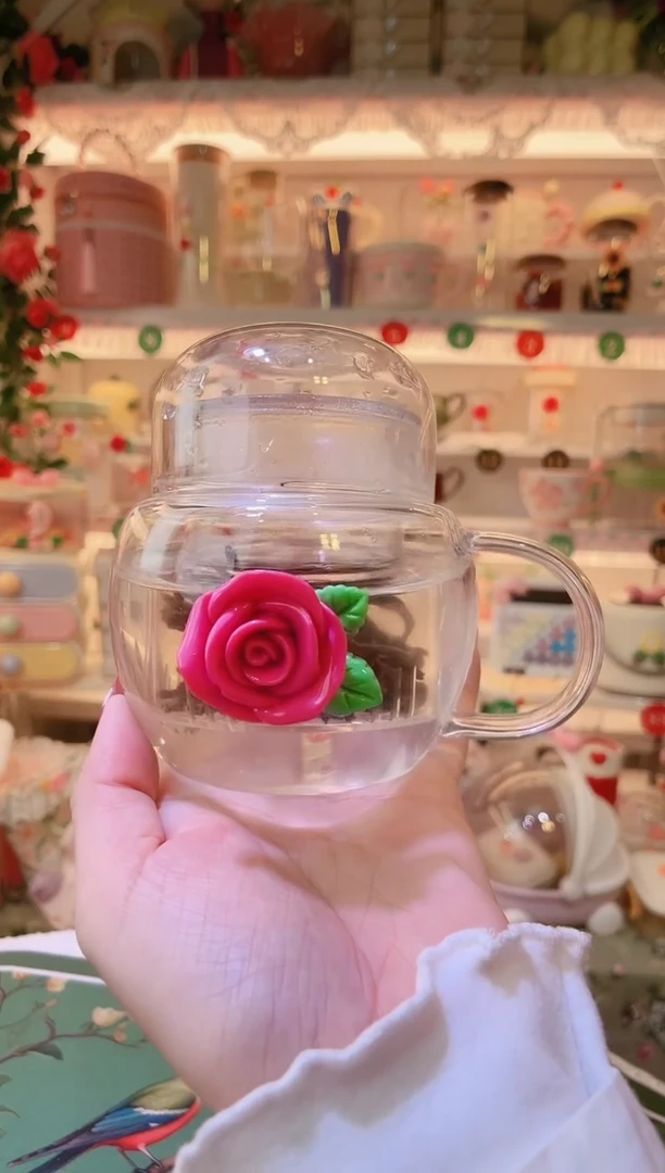 玫瑰花吨吨泡茶杯——手工制作品质好！