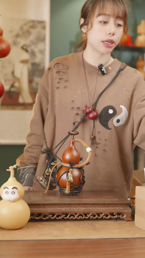 【闪购商品】288号精品天然大漆工艺防渗内胆酒葫芦~