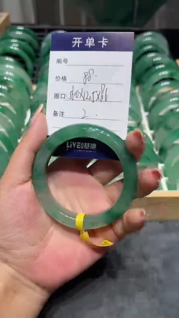 未镶嵌手镯石英质玉（非洲翠）手镯