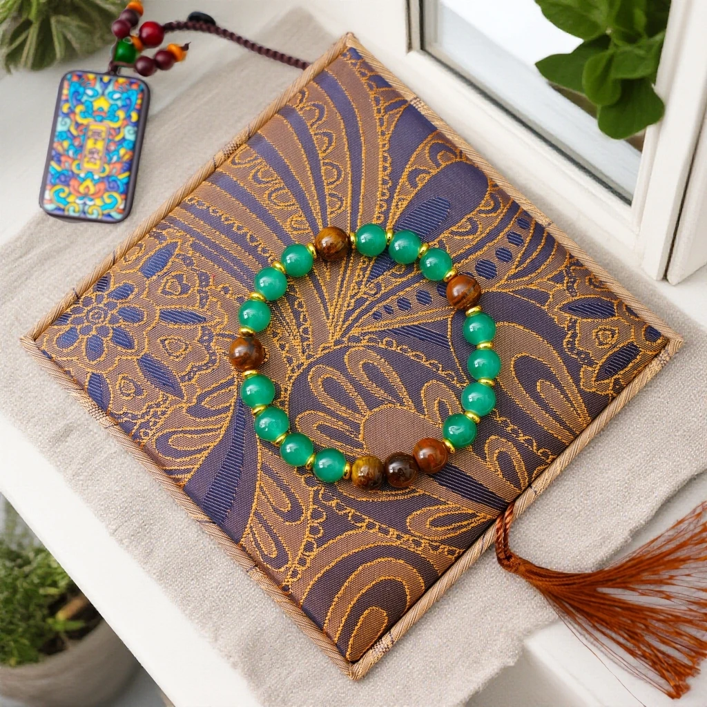 MX193虎眼石男士单圈手链