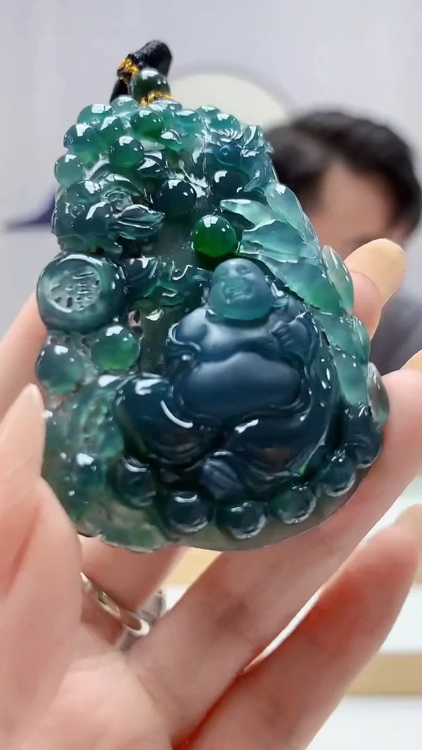 未镶嵌定制翡翠5060DD-毛货挂件67