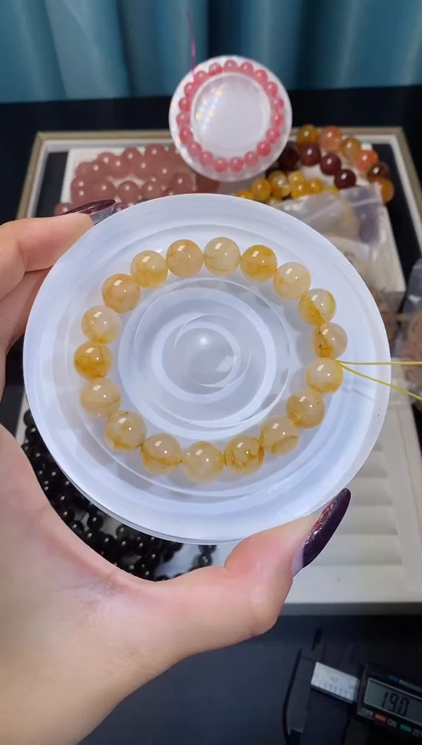 【闪购商品】水晶手串未镶嵌黄胶花156