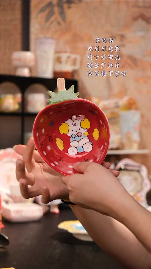 摆件景德镇手工手绘设计师款