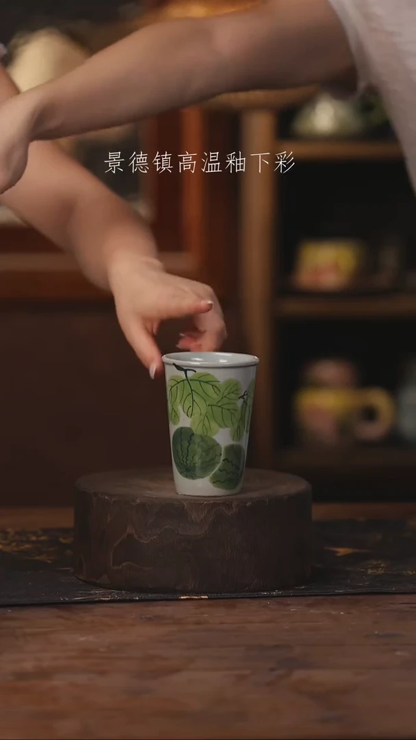 陶瓷景德镇高温釉下手绘陶瓷202