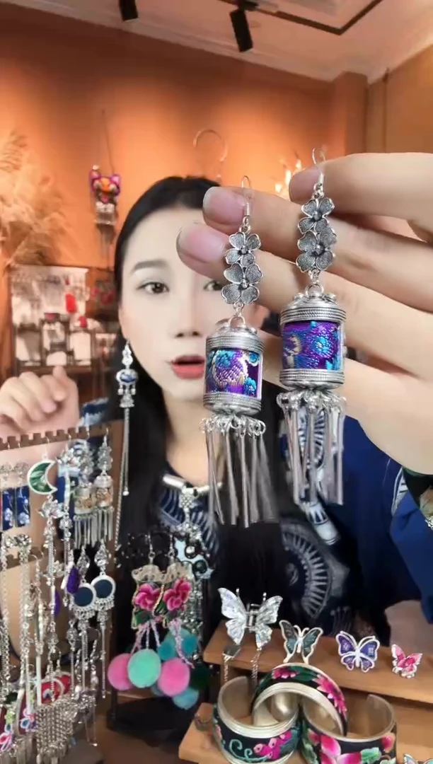 刺绣纯手工民族风耳环