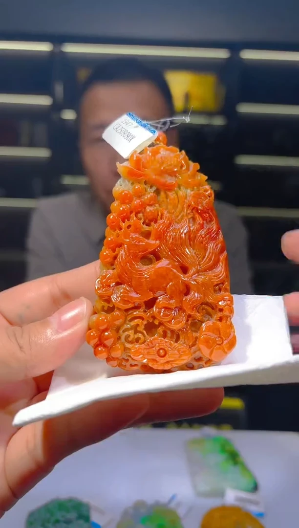 未镶嵌定制翡翠08/1030/L/发其一件/九尾