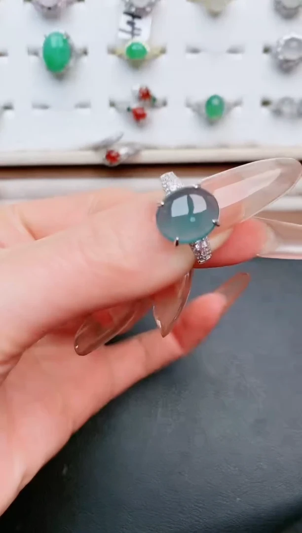 【闪购商品】翡翠戒指银S925镶嵌....