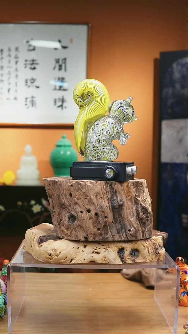 手工艺品琉璃松鼠琉璃摆件