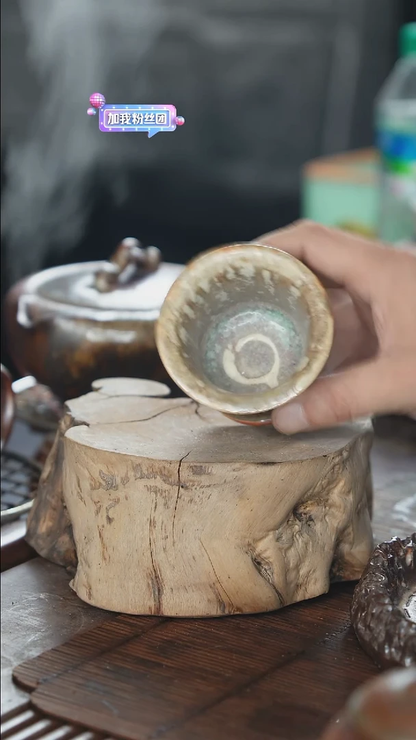 紫砂全手工白泥马蹄杯（微瑕）