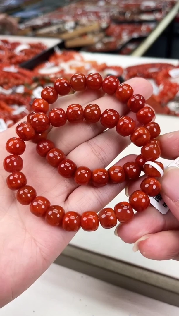 南红玛瑙瓦西老型手串10+未镶嵌（多样式发其一）