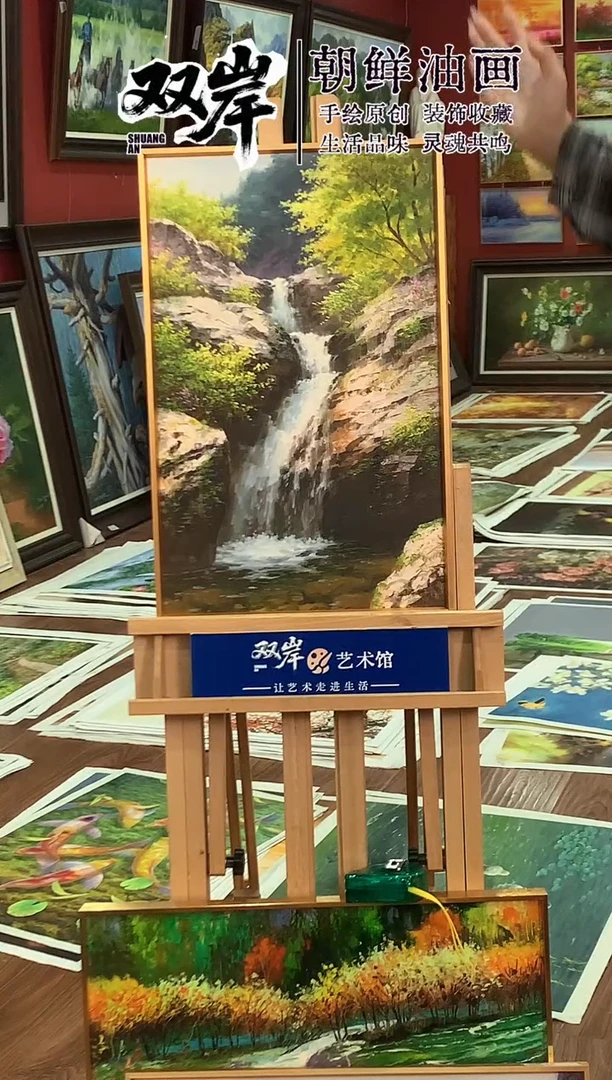油画【43号】朝鲜原创手绘油画【Ⅰ级画家丨孤品佳作】【带框丨包邮】