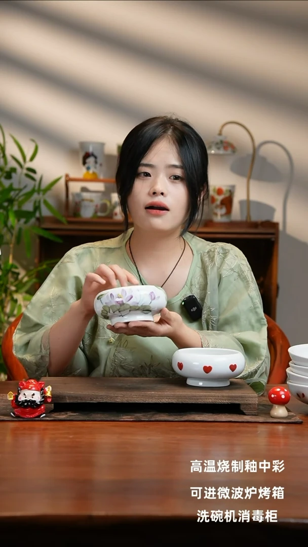 景德镇手绘釉中彩（食品级）窝窝碗