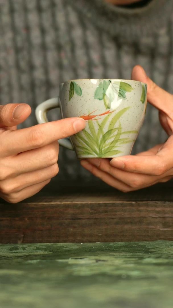 陶瓷青诗集手工手绘瓷器