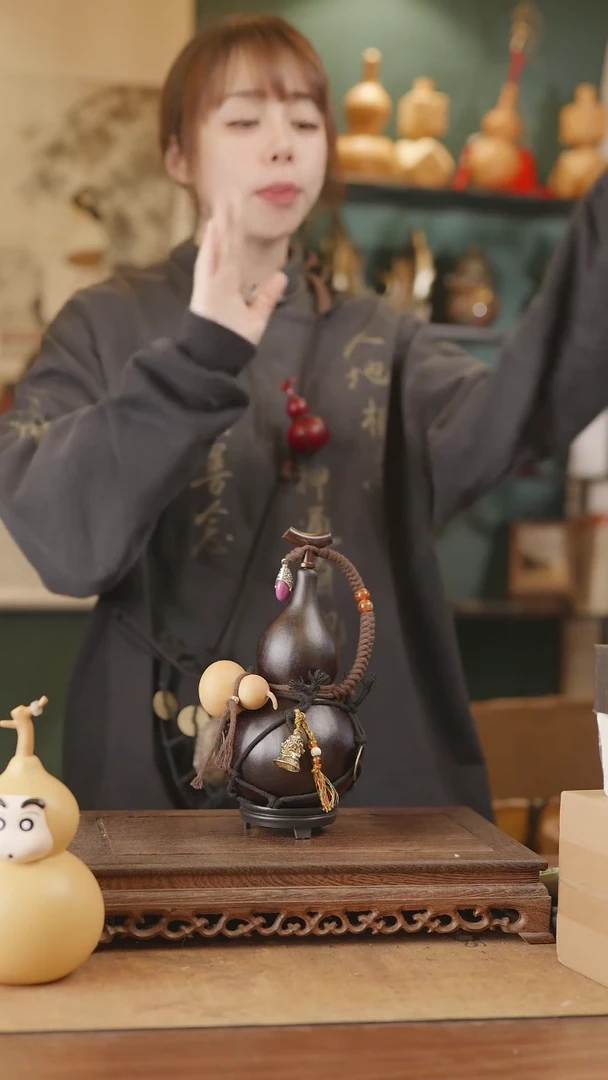 【闪购商品】294号精品天然大漆工艺防渗内胆酒葫芦~