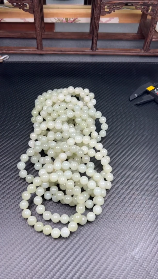 未镶嵌手串和田玉且末微色差近矿卡10多样性发货拍一发一m